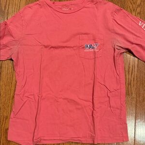 Vineyard Vines Men's Coral Long Sleeve Tee